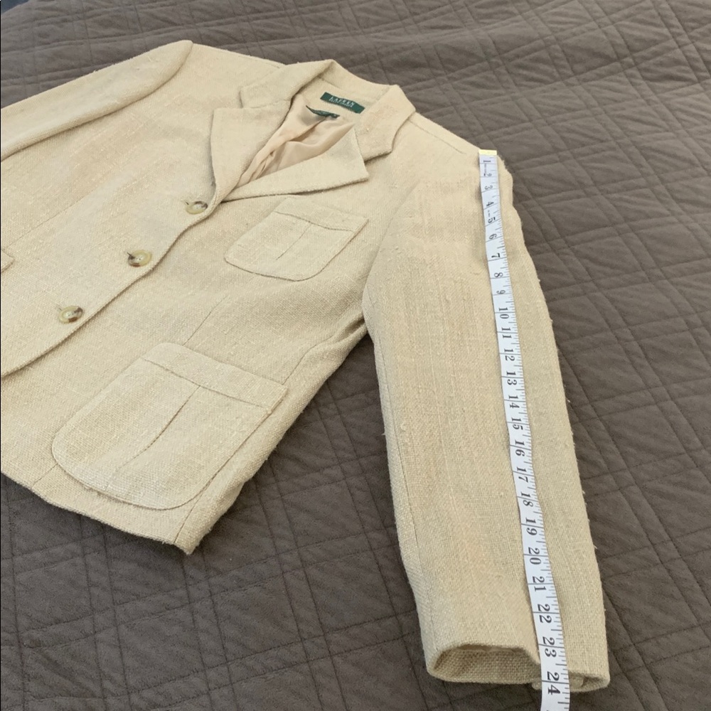 Ralph Lauren Tan Silk Jacket/Blazer size 14 - Picture 17 of 17